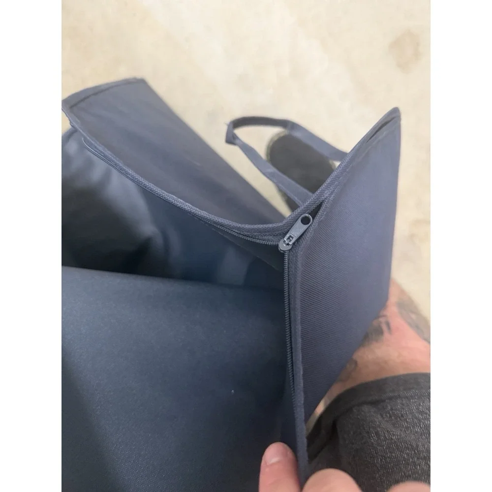 Ralph Lauren Navy Blue Canvas Garment Bag Zip Closure with Carry Handles